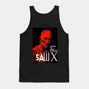 SAW X Tobin Bell as John Kramer movie graphic design poster Tank Top